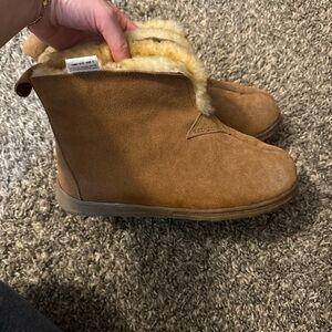 Women’s Suede Ankle Boots - Tan